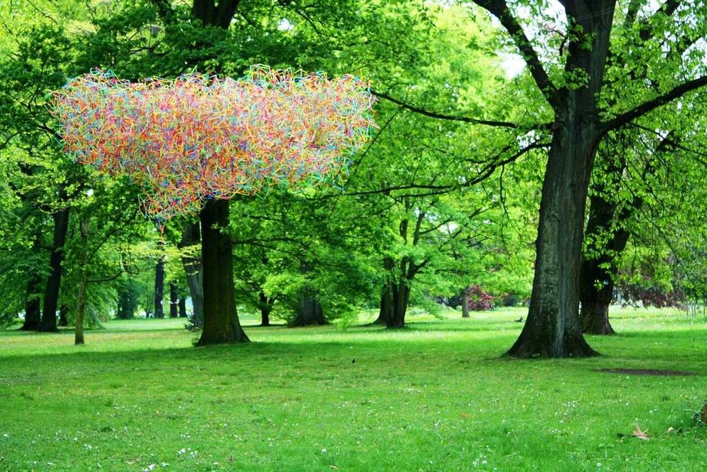 Im Schlosspark Stammheim gibt es zeitgenössische Kunst.