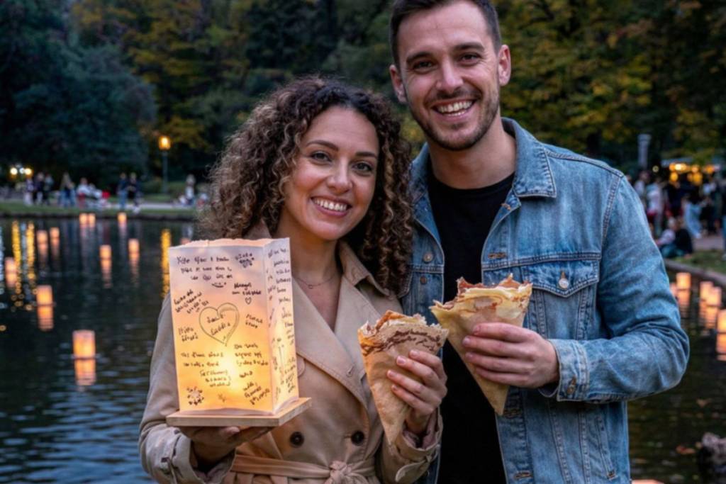 With your partner, friends, and family: Everyone is welcome at the Water Lantern Festival!