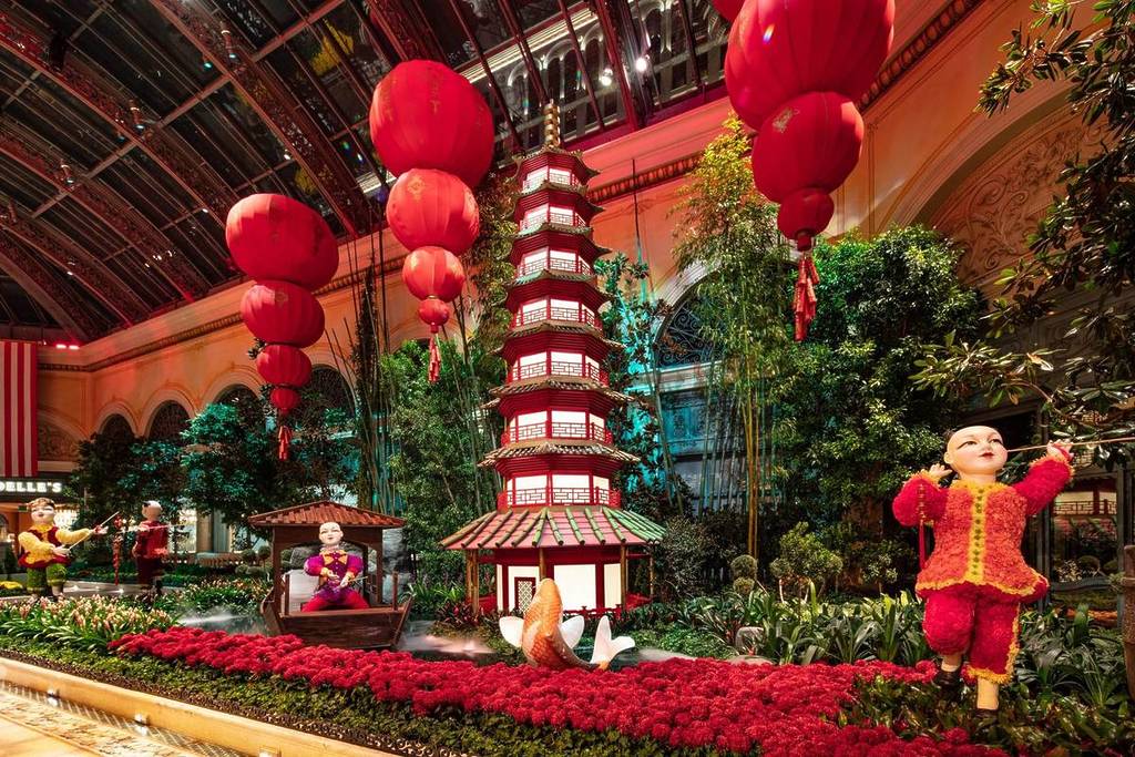 past Lunar New Year display at Bellagio Vegas