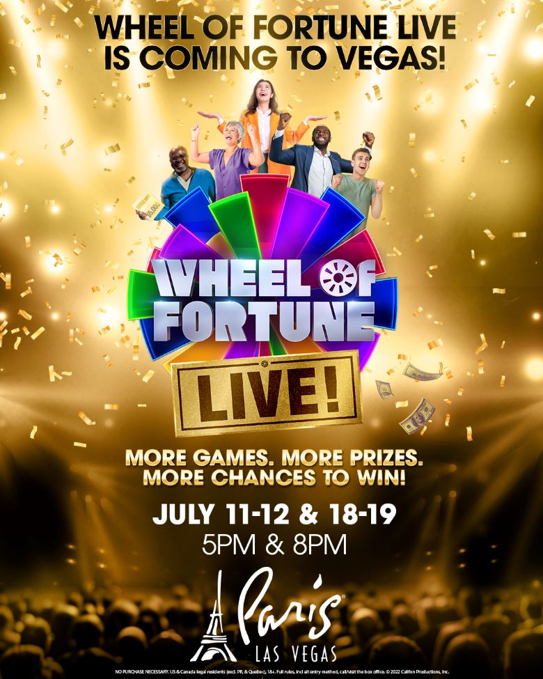 Wheel of Fortune live announcement for Vegas shows