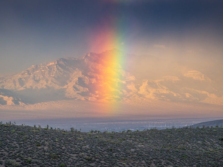 rainbow over Mt Charleston Nevada