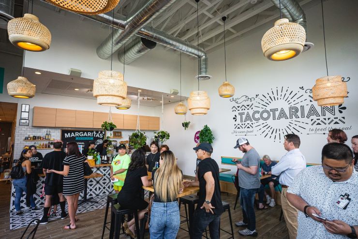 Inside a taco shop in Vegas
