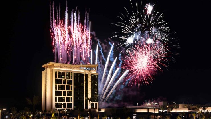 fireworks over Durango hotel in Vegas