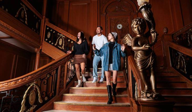 Explore authentic artifacts from the Titanic and uncover eerie passenger stories at this captivating exhibit