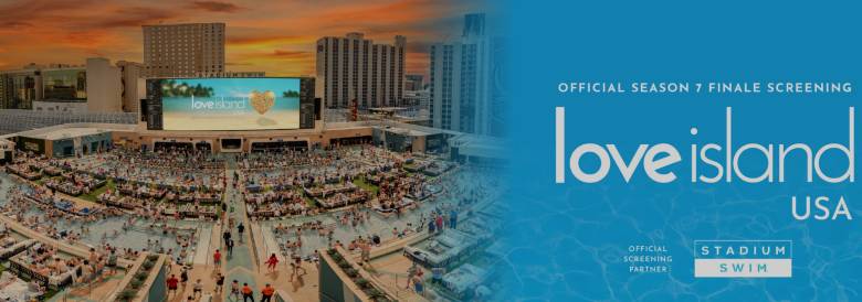 love island hosted by Circa Swim party flyer