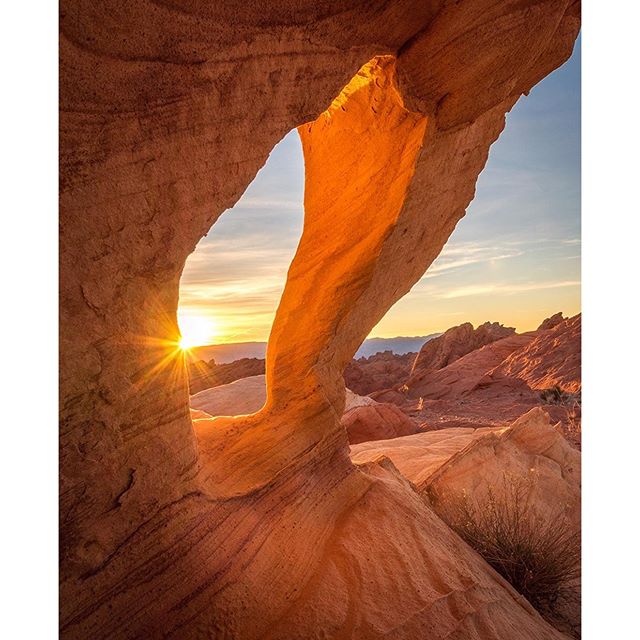 Rocks and sunset in a State Park