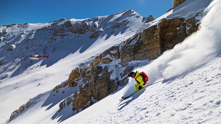 skiing in the Ruby Mountains