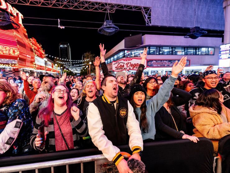 people singing at Neon City Festival