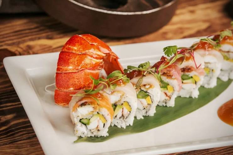 sushi served with Japanese afternoon tea at Pier 215