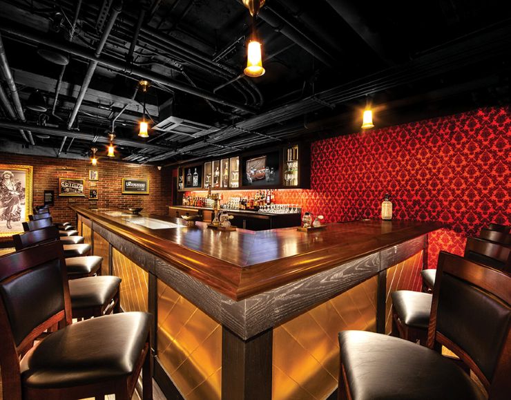 inside of a bar in Vegas