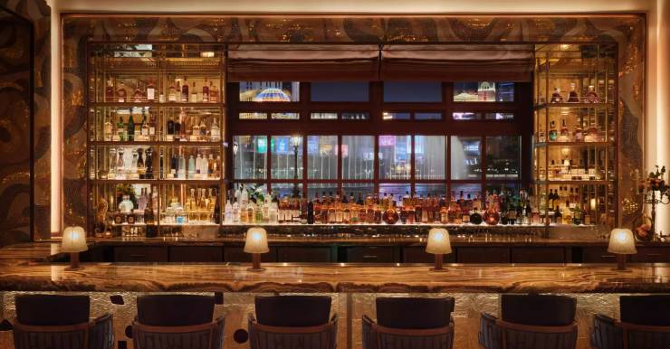 bar at Carbone Riviera Vegas