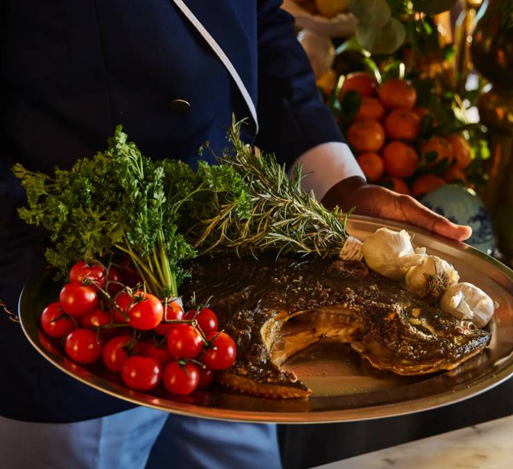 a full fish being served