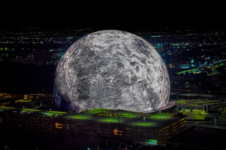Sphere as a full moon in Vegas