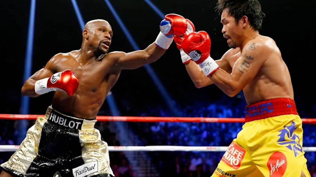 Floyd Mayweather Jr. and Manny Pacquiao in Vegas