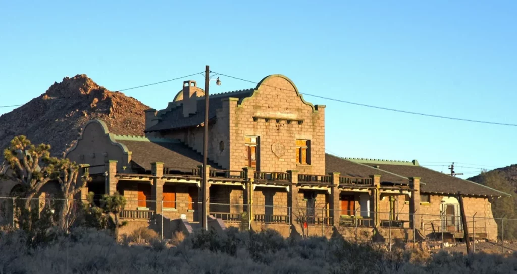 old train station in Rhyolite