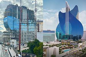 Hard Rock Las Vegas Update: The Massive Blue-Glass, 700-Foot Guitar Tower Is Rising Fast — And It’s Hard to Miss