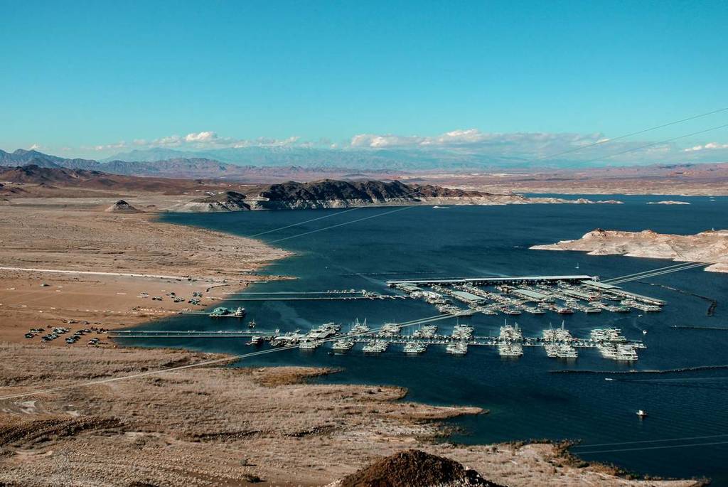 El lago Mead visto desde arriba