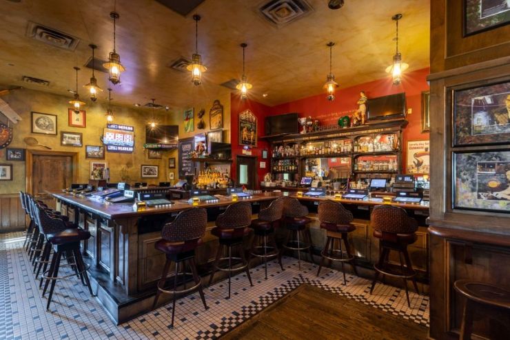 wooden Irish pub