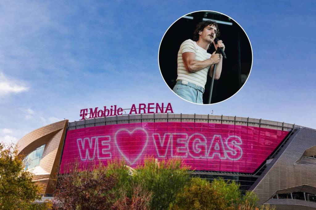 El T-Mobile Arena de Las Vegas y un retrato de Benson Boone
