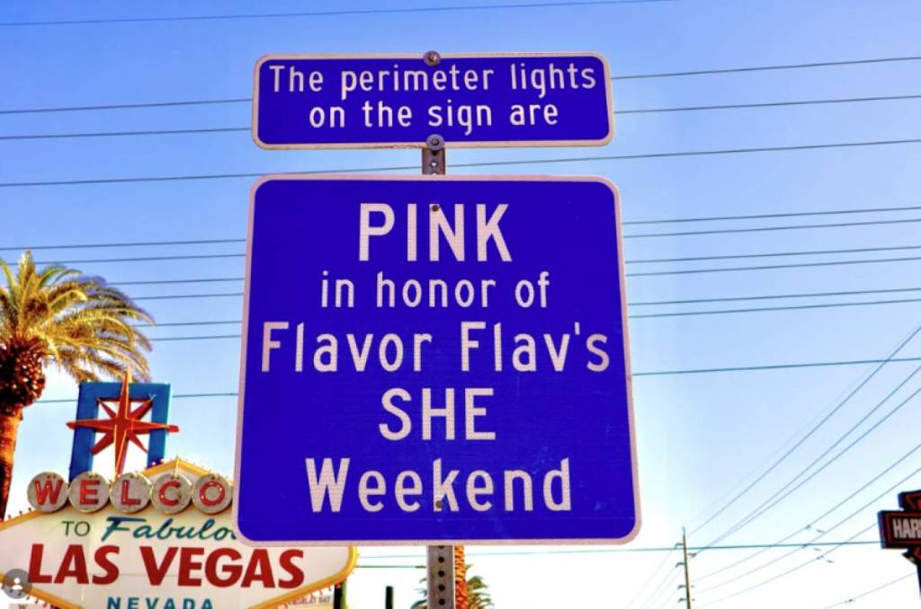 sign in Vegas updated for SHE weekend