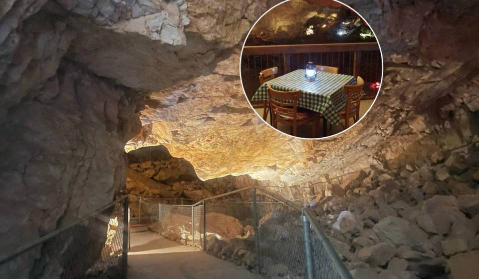 A dos horas y media en coche, un restaurante subterráneo dentro de una cueva de 345 millones de años ha reabierto tras tres años cerrado