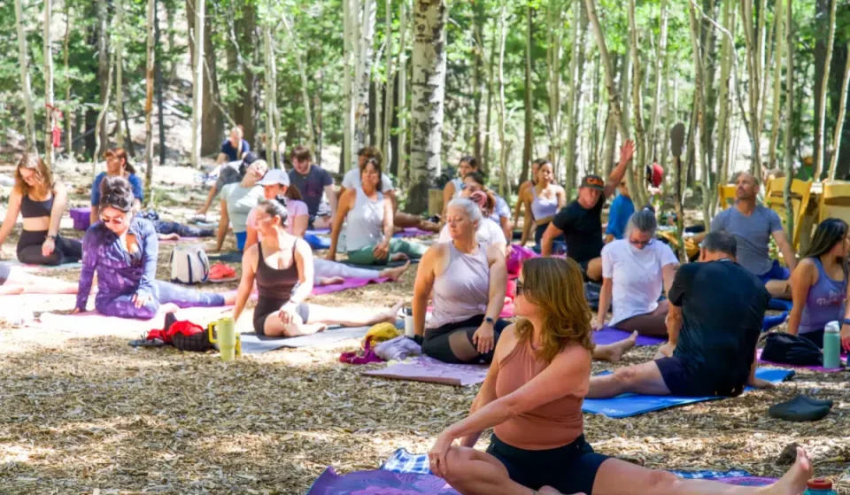 Flow into fall: Lee Canyon extends its mountainside yoga season into fall