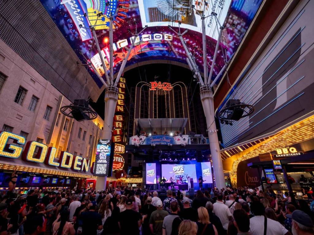 people at an event at Fremont Street Experience