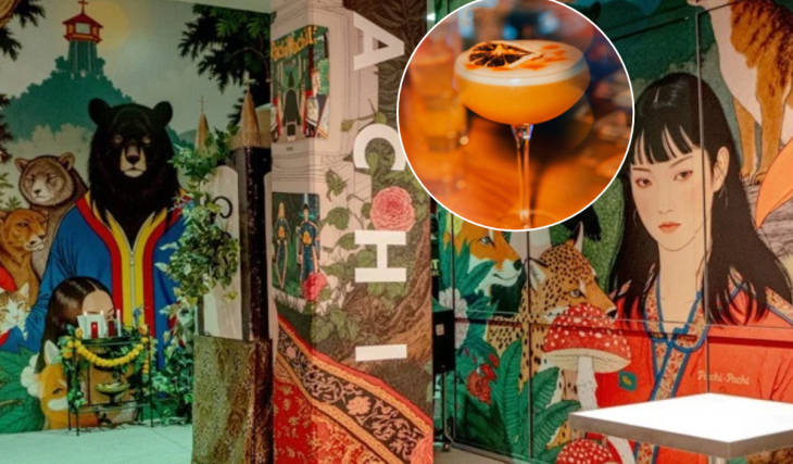 Este gastrobar escondido en el centro cuenta con un salón de música japonés bañado en neón, máquinas de pachinko vintage y los «Ghost Noodles» con palillos flotantes