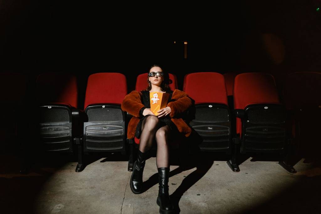 woman at a cinema