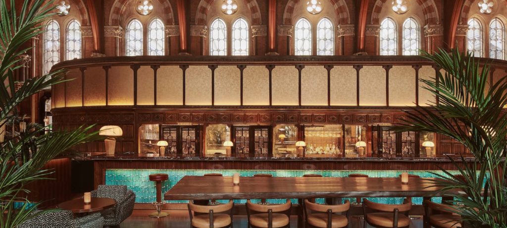 the bar of Booking Office 1869, which is a converted ticket hall