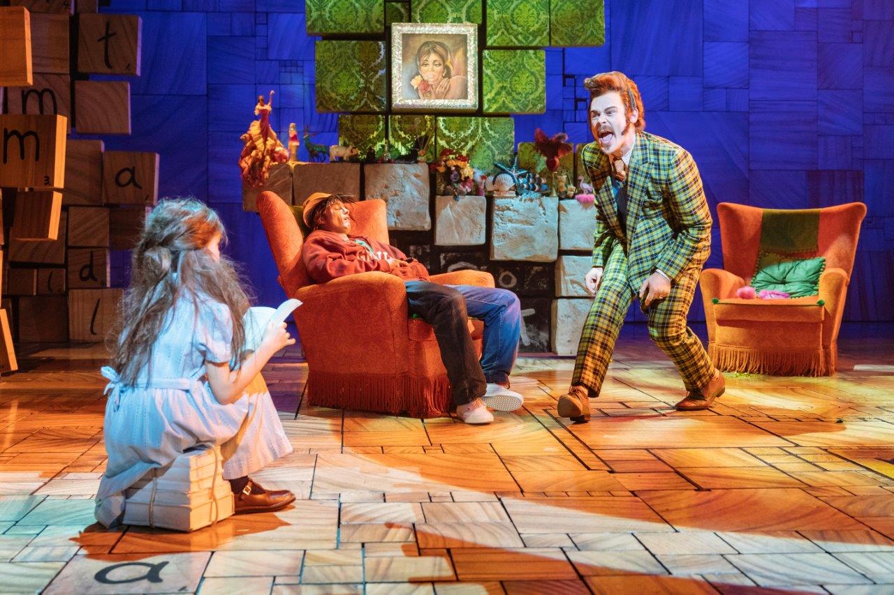 Actors performing in the incredible 'Matilda The Musical' at the Cambridge Theatre