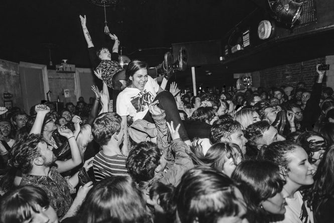 The interior of The Old Blue Last, a famous music venue in Old Street