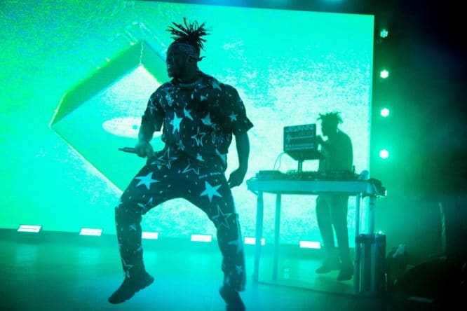Rapper KSI performing at the famous O2 Forum Kentish Town