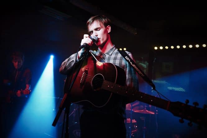 The band Society gigging at The Sebright Arms in Bethnal Green