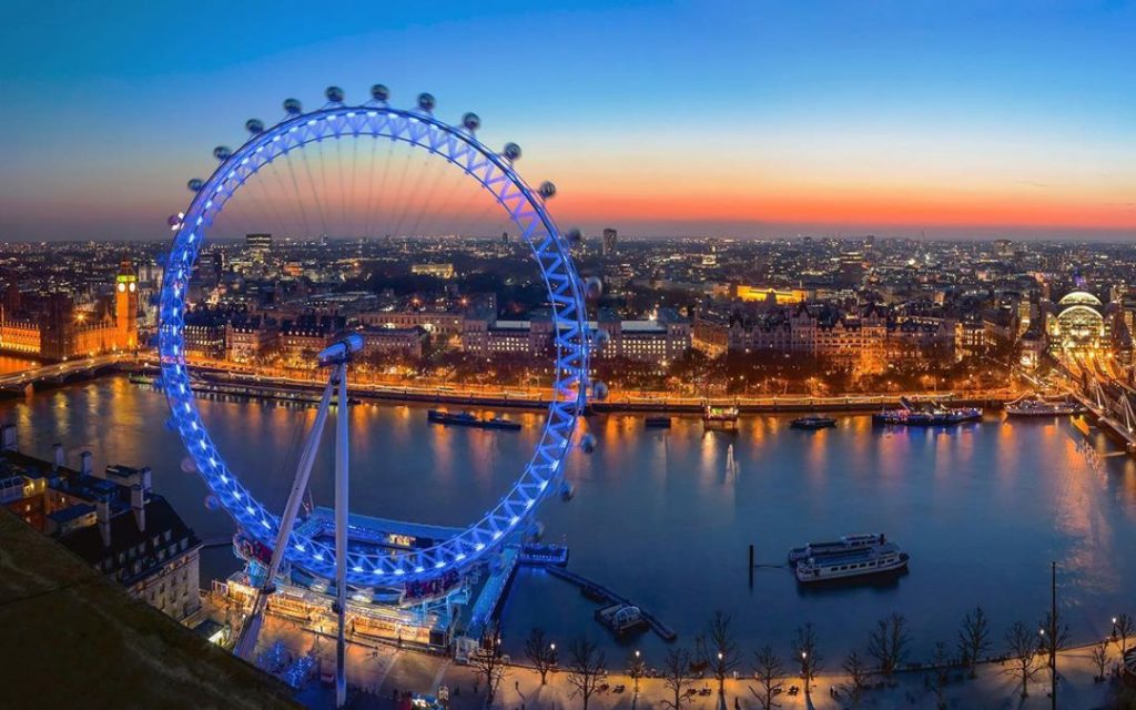 London Eye blue