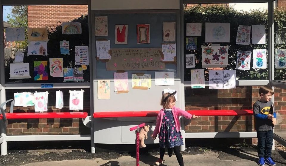 This London Bus Stop Has Been Turned Into A Children&#8217;s Art Gallery