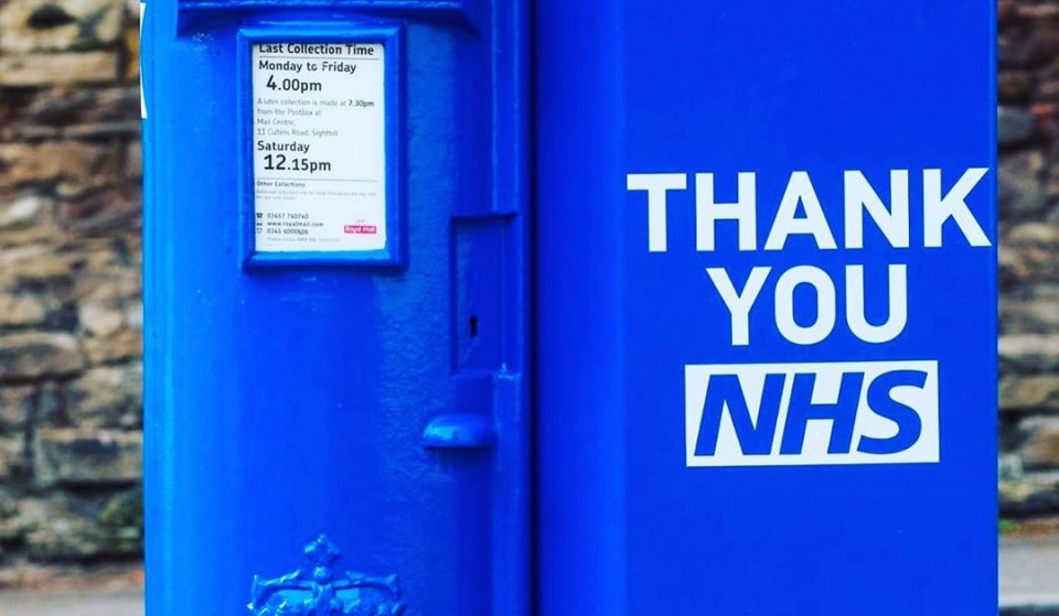 Postboxes Across The UK Have Been Painted Blue In Support Of NHS Workers