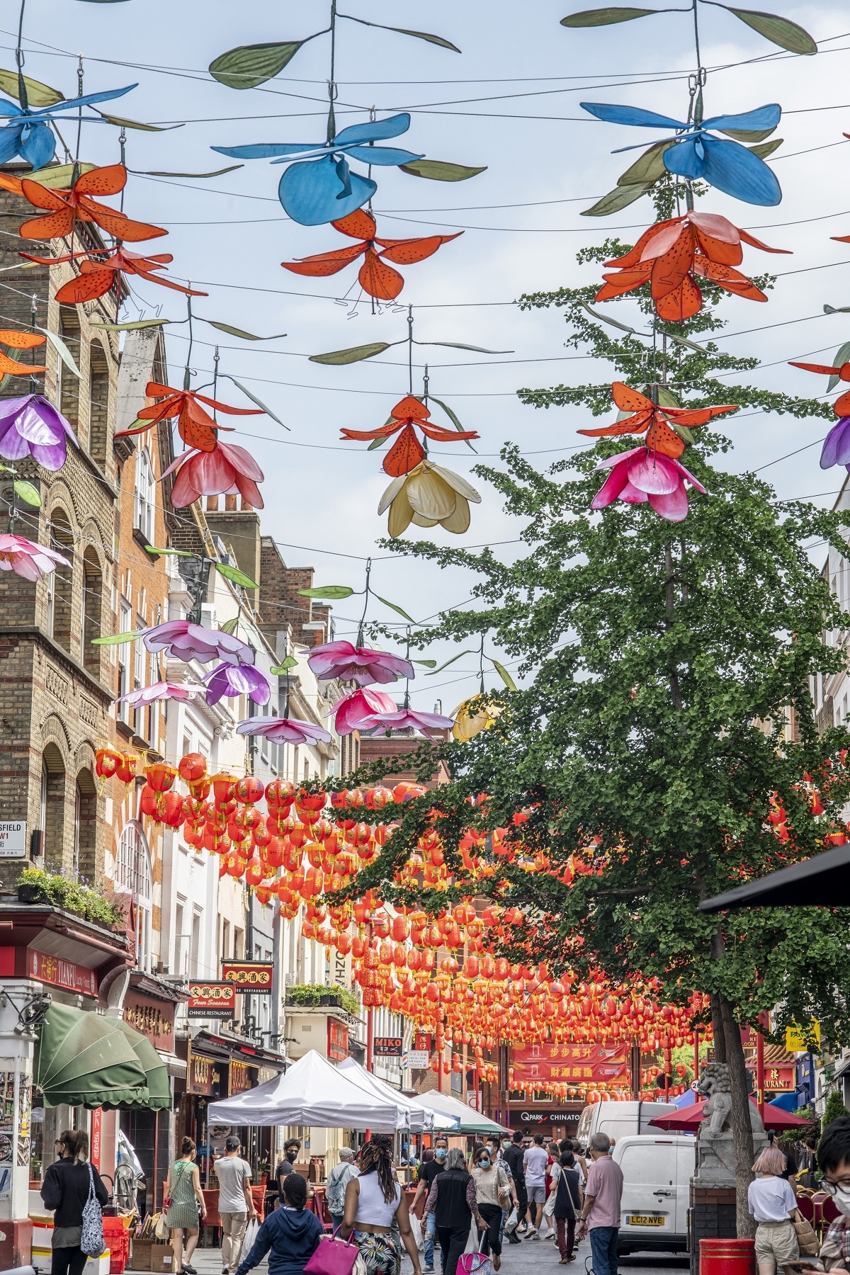 Chinatown Botanical Garden Installation Covers Gerrard St In Flowers