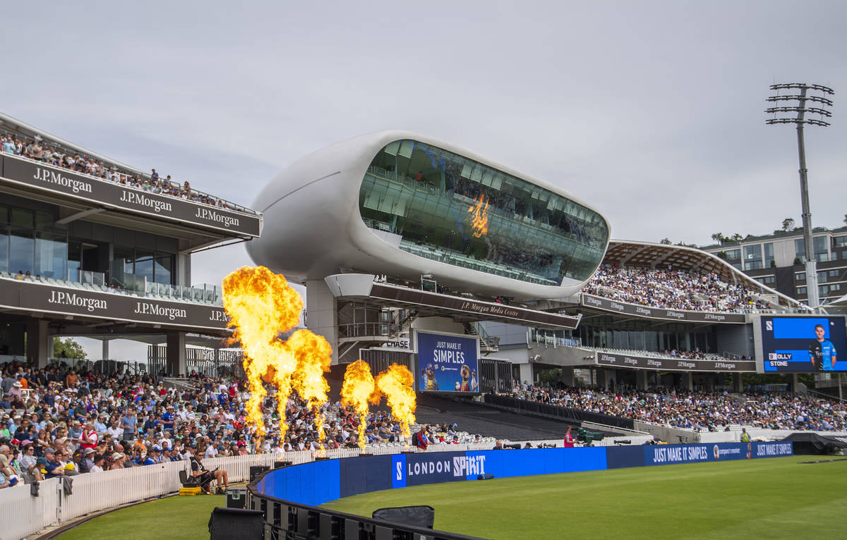 LONDON, ENGLAND - AUGUST 04: General views of London Spirit v Oval Invincibles - The Hundred at Lord's Cricket Ground on August 04, 2024 in London, England. (Photo by Stuart Wilson - ECB/ECB via Getty Images)