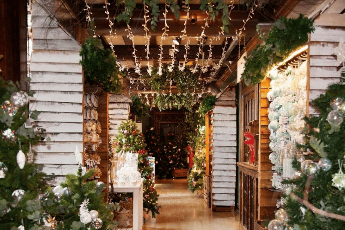 Liberty Christmas store decked out in festive decor
