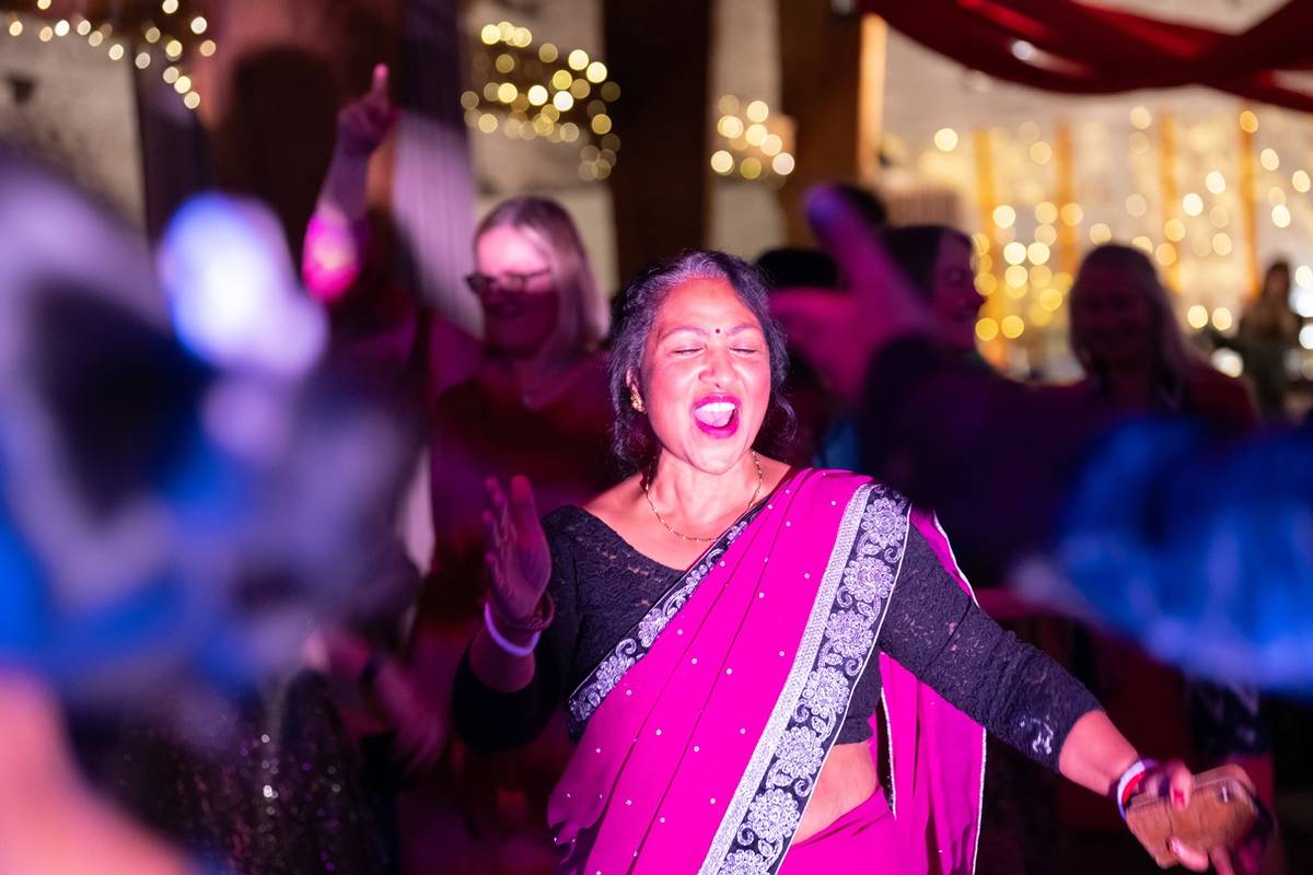 Visitors enjoying the Bollywood dance lessons during the Diwali event in the Great Barn at East Riddlesden, West Yorkshire LEAD Technologies Inc. V1.01