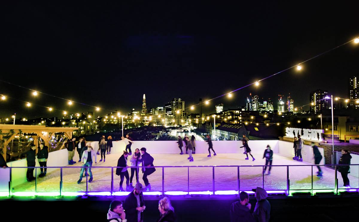 tobacco dock ice rink Skylight Christmas: London's Rooftop Winter Hangout Returns This Year