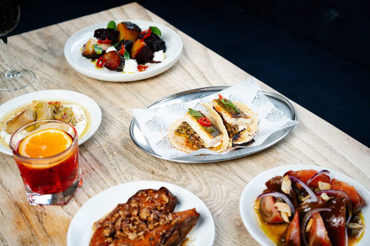 an array of latin american inspired dishes