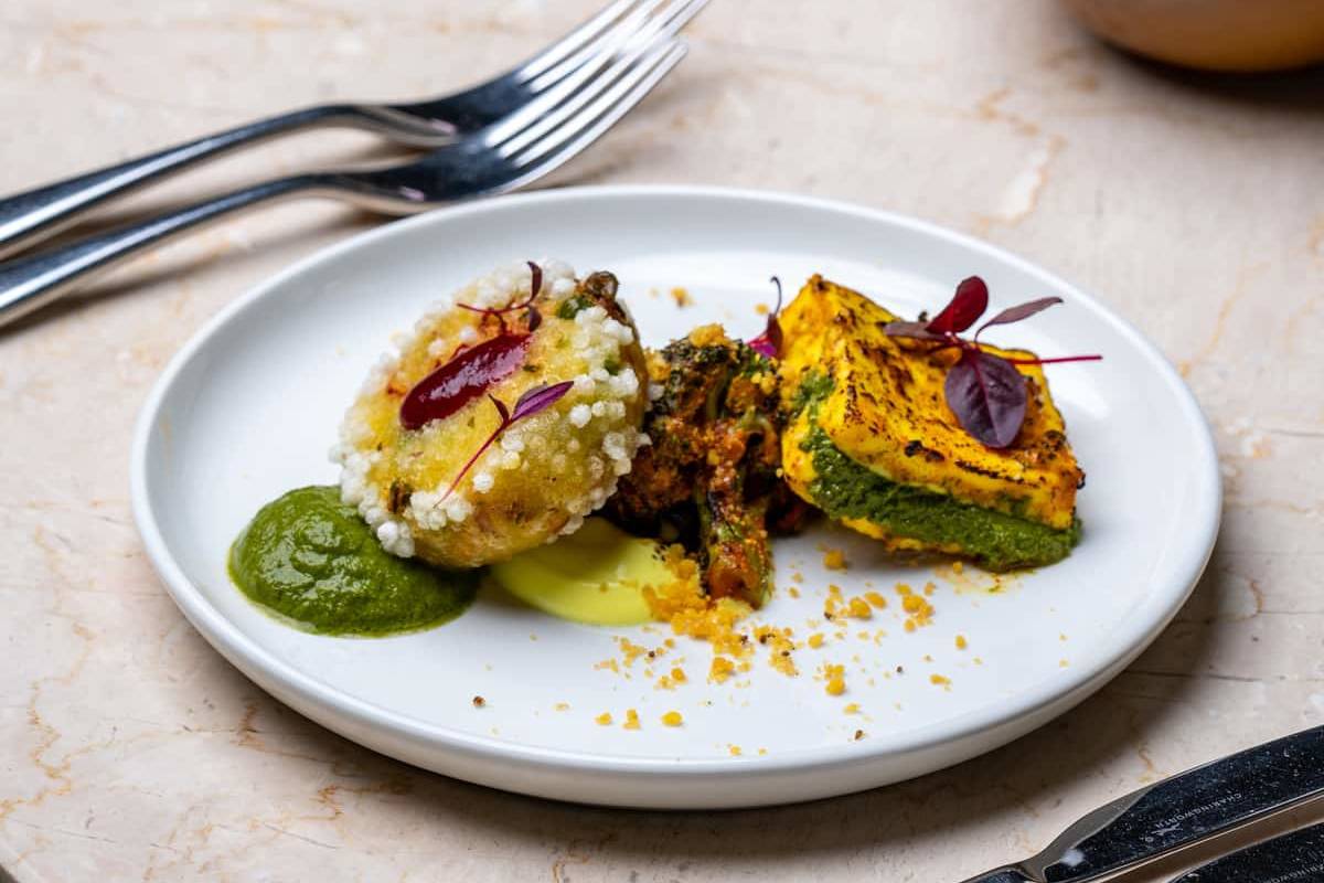 A delicious meal served at Kahani in Sloane Square for their bottomless brunch