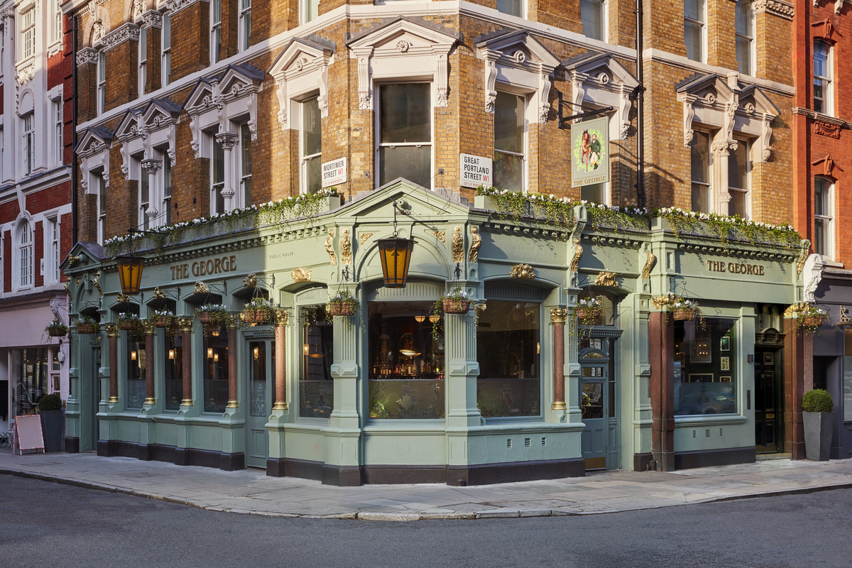 Exterior to The George pub in Fitzrovia, London