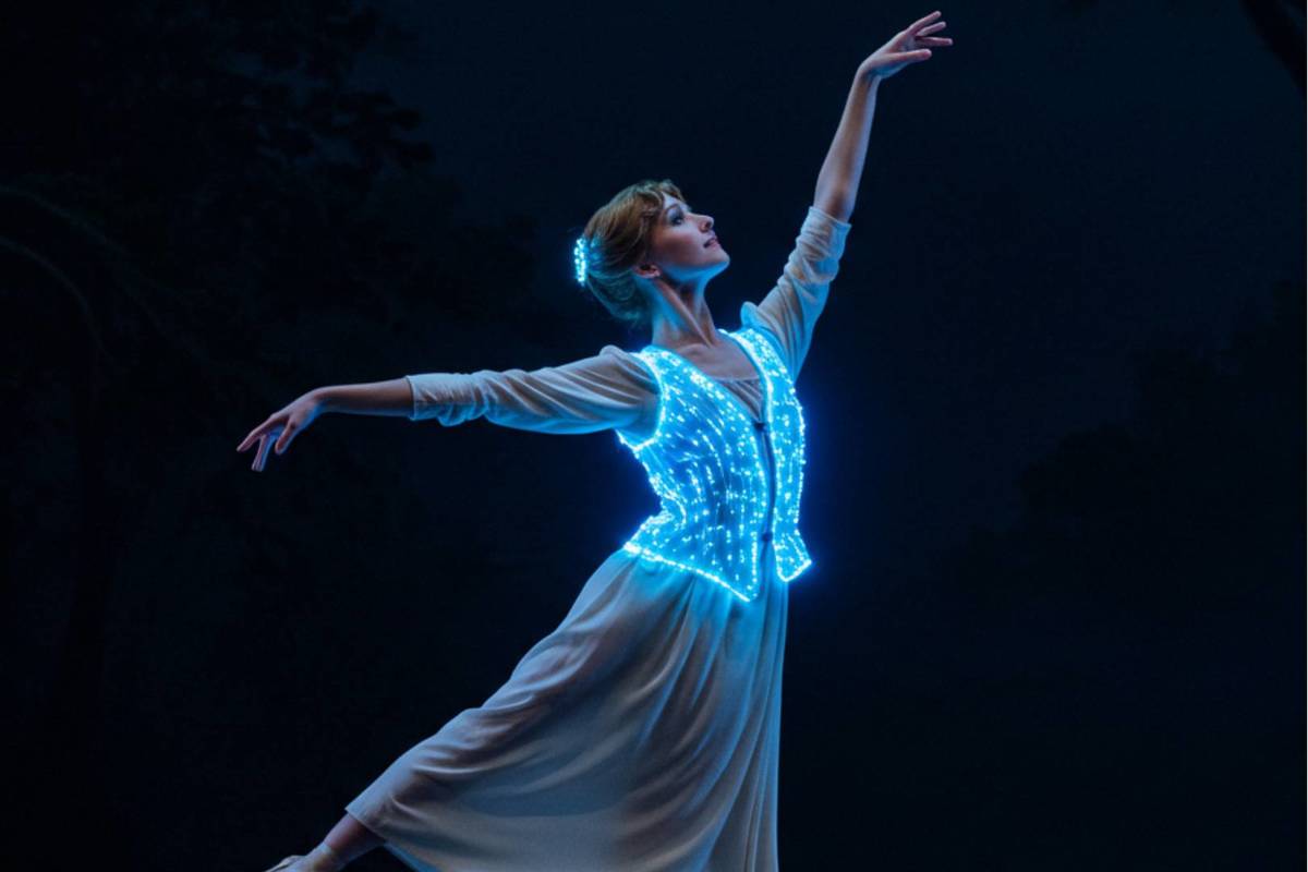 A ballerina dancing at Ballet of Lights