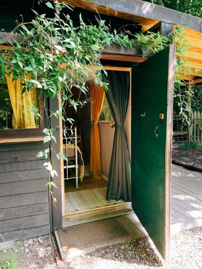 A lovely yurt where people can camp overnight at Welsummer Camping in Kent