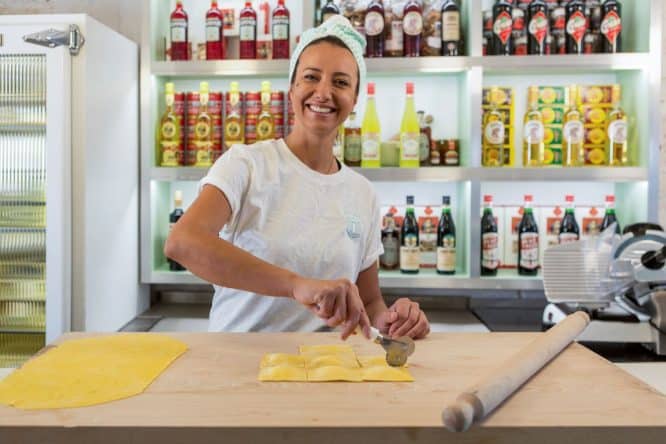 Head Chef Masha Rener posing for a photograph in Marylebone, London