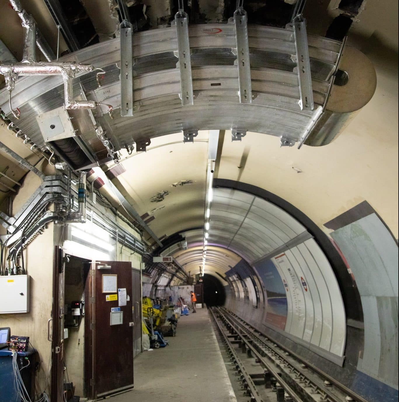 A picture of the empty Holborn station where the cooling panels are being trialed