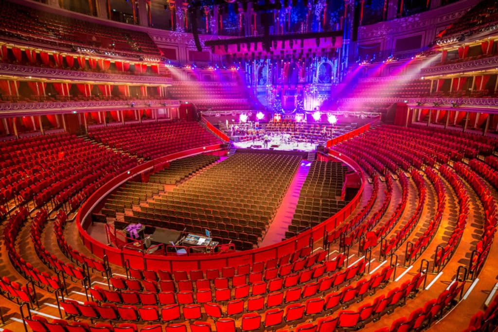 The magnificent interior of the Royal Albert Hall in London